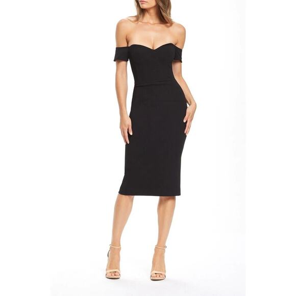 bailey black dress Bailey Velvet One-Shoulder Bow Mini Dress main image 1